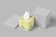 Square Tissue Box Mockups, a Packaging Mockup by DesignNeutrons (Thumbnail 6 of 6)
