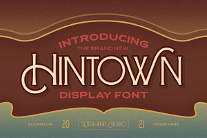 Hintown - Display Font