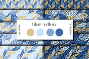 Leaves and stripes seamless pattern, a Pattern Graphic by LogvinArt (Thumbnail 3 of 4)