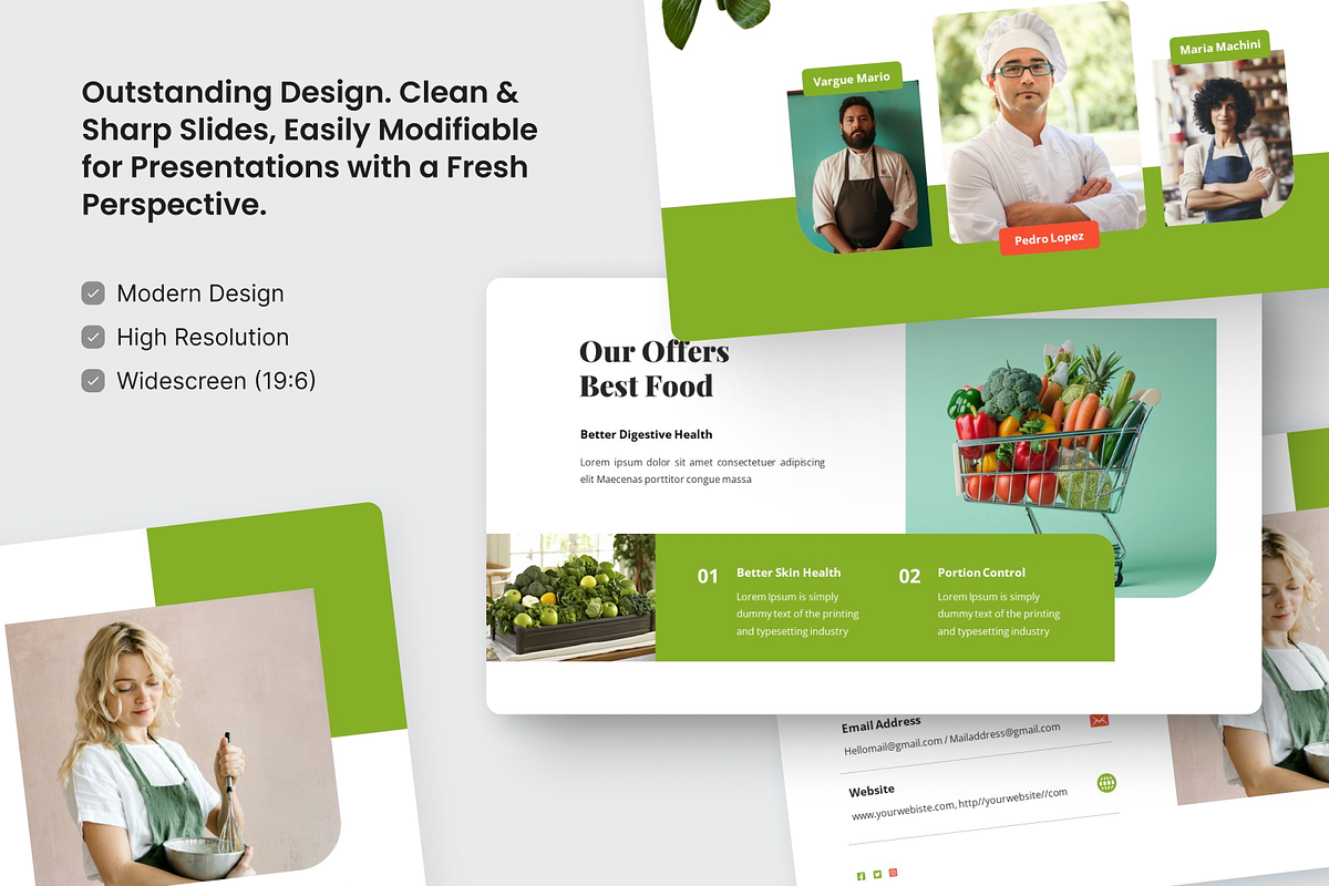 Foahealt - Healthy Food Google Slide, a Presentation Template by SquidPixey (Photo 3 of 6)