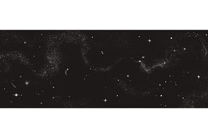 Black starry sky with milky way, an Illustration by art PVP - market