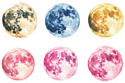 Celestial Moon Clipart Bundle, an Illustration by Pixels.Craft (Thumbnail 5 of 6)