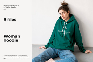 Woman Hoodie Mockup Bundle