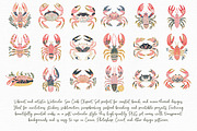 Watercolor Sea Crab Clipart Set, an Illustration by Libby Wishes (Thumbnail 3 of 8)