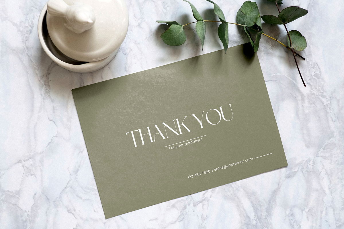 Minimalist Thank You Card Template, a Card Template by INRASSION (Photo 2 of 6)