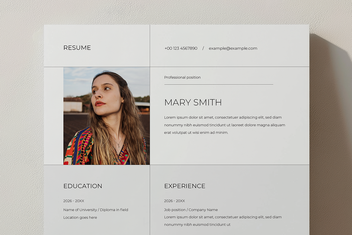 Clean Design Resume Template, a Resume Template by Filip Studio (Photo 4 of 4)