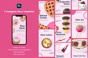 Cake Instagram Stories Pack