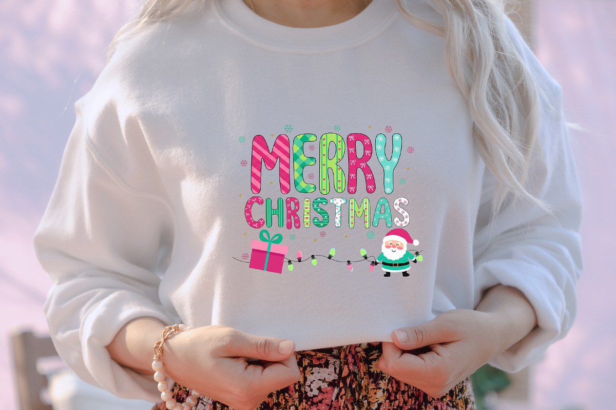Retro Merry Christmas Doodles Png, an Illustration by designcity5 (Photo 5 of 8)