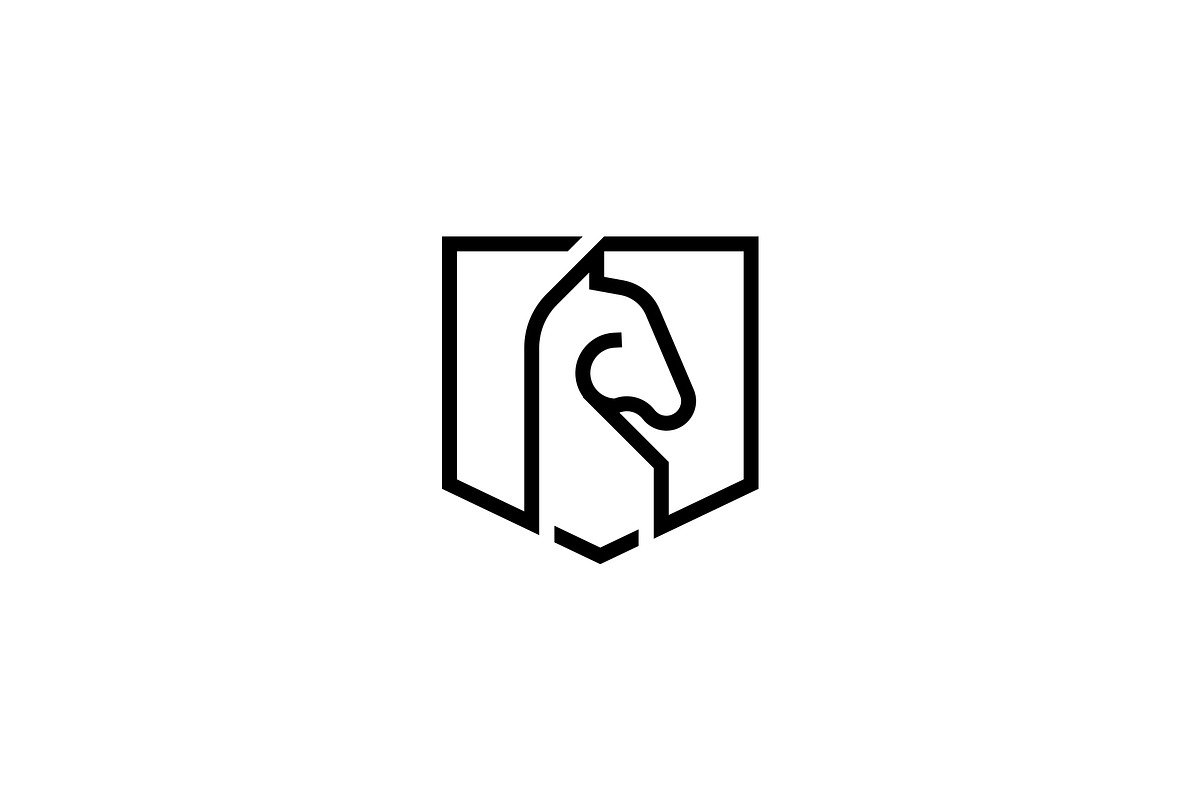 Minimalist Horse with Shield Logo, a Branding & Logo Template by Luxury Logos (Photo 3 of 4)