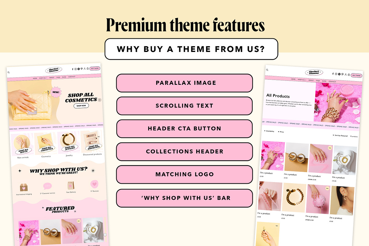 Pastel Beauty Y2K Shopify Theme, a Shopify Template by Template Twist Shop (Photo 6 of 8)