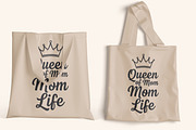 Queen of Mom Life T-Shirt Design SVG, an Object Illustration by Ghagra (Thumbnail 6 of 7)