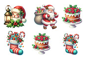 Watercolor Classic Christmas PNG, an Illustration by SinaCreation (Thumbnail 2 of 7)