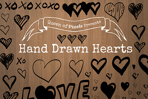 Vector Hand Drawn Hearts