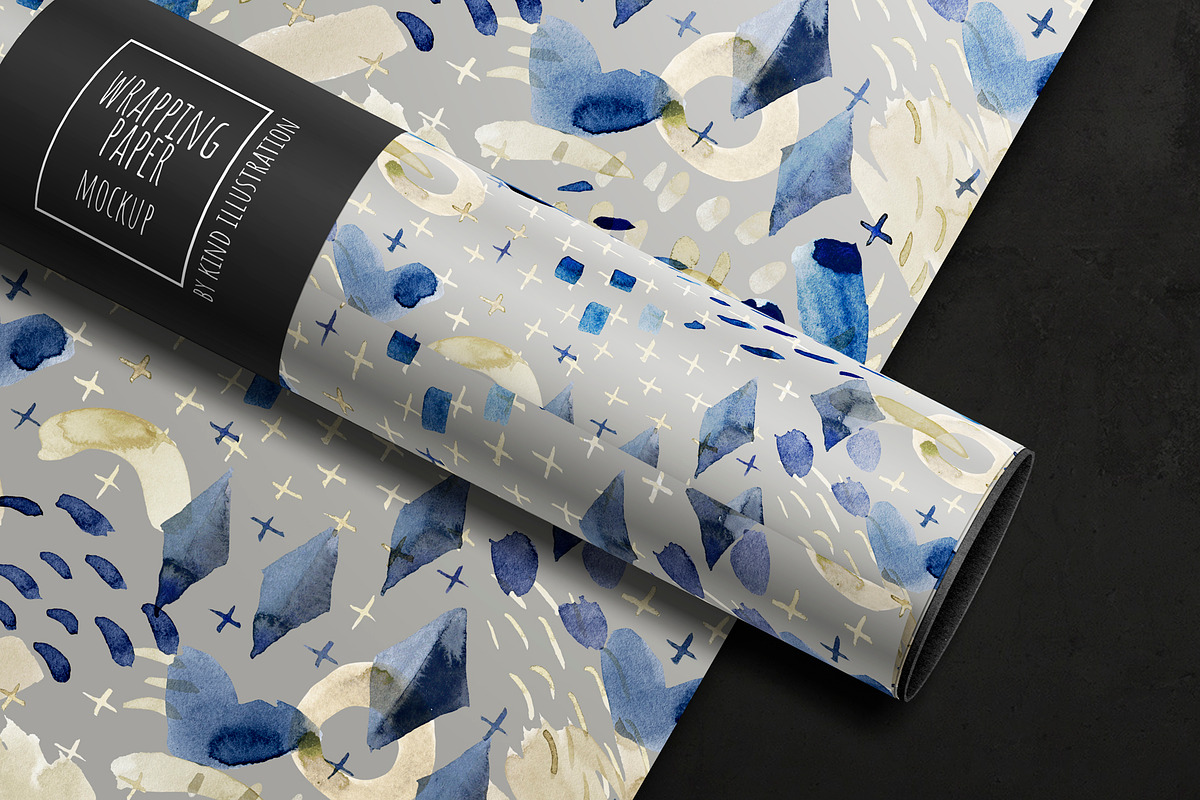 Wrapping paper mockup, a Mockup by ⚞ Kind Illustration ⚟ (Photo 5 of 6)