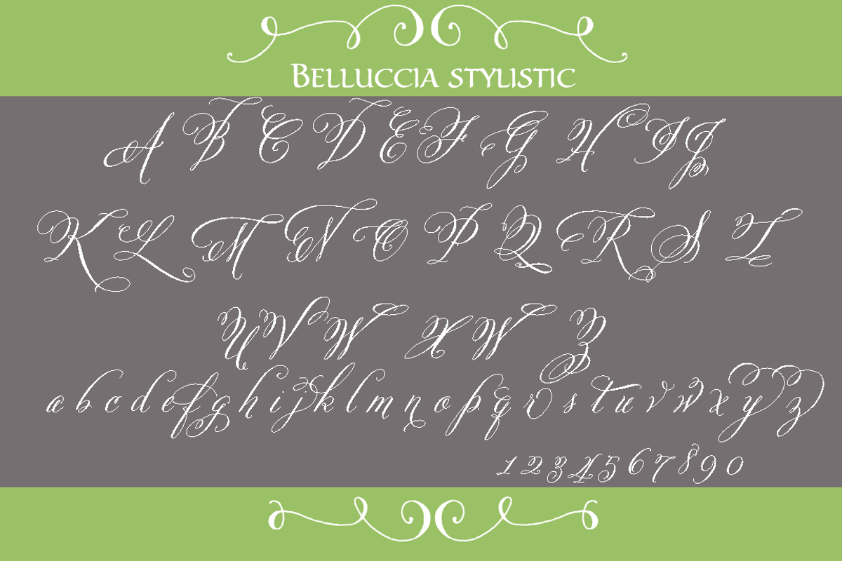 Belluccia Pro Font preview 4