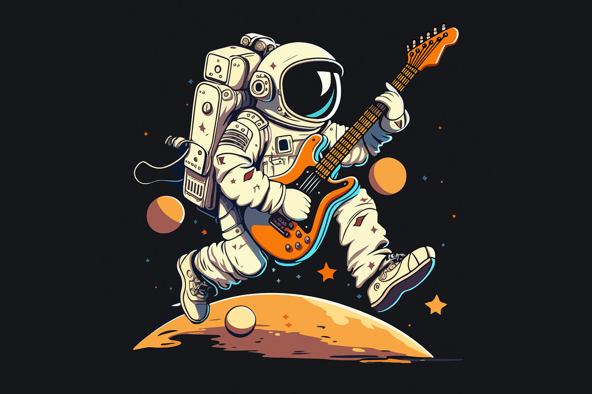 Astronaut t-shirt bundle. 20 vector, a Technology Illustration by Fractal fonts & graphics (Photo 18 of 21)