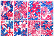Preppy Red, White, Blue Flowers, a Pattern Graphic by Paper & Pattern Studio (Thumbnail 2 of 8)