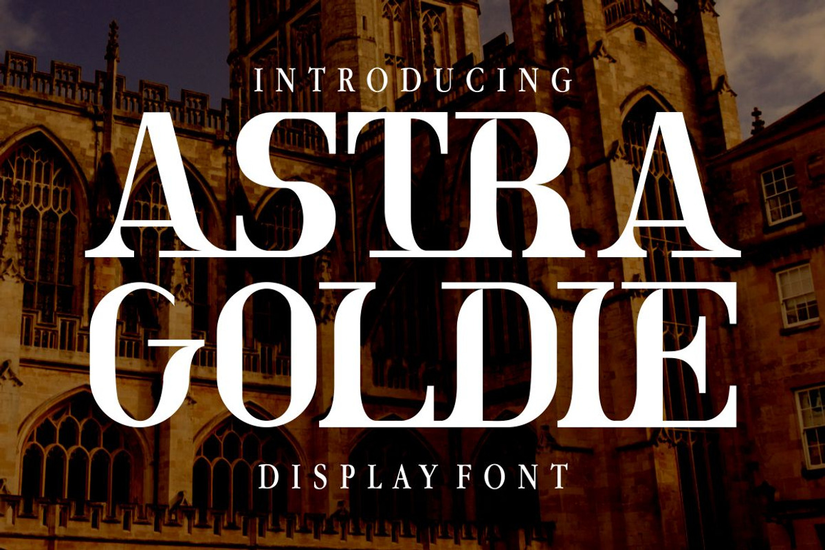 Astra Goldie - Display Font, a Serif Font by PutraCetol Studio (Photo 1 of 11)
