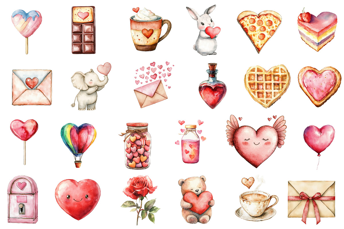 Valentines Mail Clipart, Valentines, an Illustration by designcity5 (Photo 2 of 5)