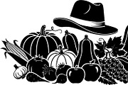 Thanksgiving Harvest Silhouette, an Illustration by Creativeshirt (Thumbnail 30 of 51)