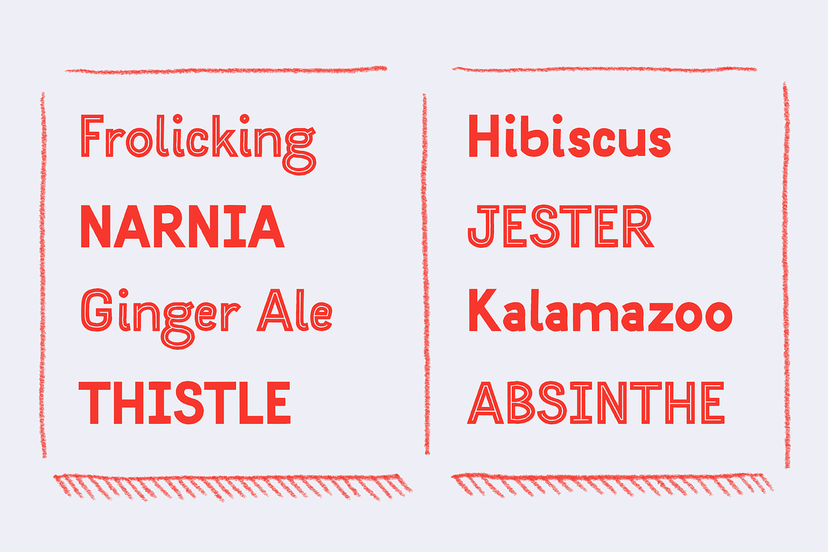 Jellybee Inline & Sans | Hand Drawn, a Handwritten Font by Ayca Atalay (Photo 3 of 5)
