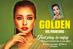 Golden Oil Paint Photoshop Action