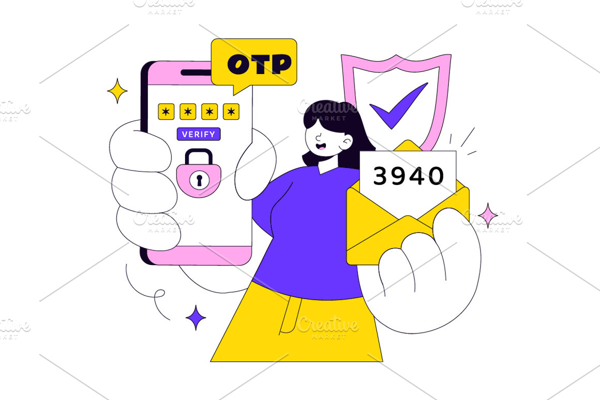 10 OTP Vector Illustration, a Technology Illustration by denayunebgt (Photo 4 of 4)