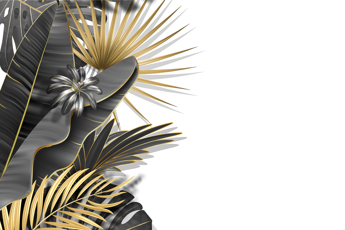 Botanical Tropical Leaves Frames, a Decorative Illustration by leezarius (Photo 5 of 7)