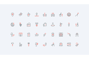 Winery grape wine champagne icons, a Food Illustration by Lemberg Vector