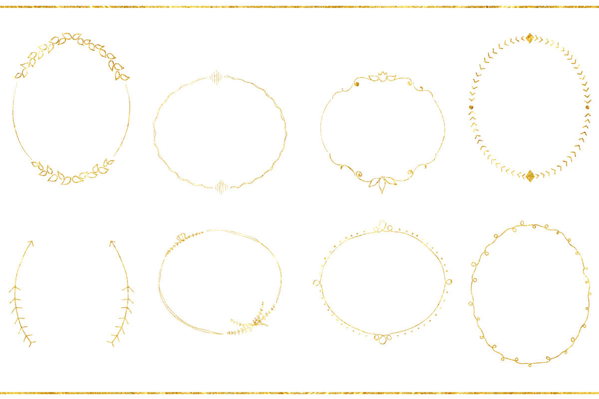 29 Gold Textured Elements preview 3
