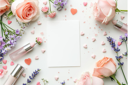 Romantic Floral Mockup with, a Beauty & Fashion Photo by LaVika