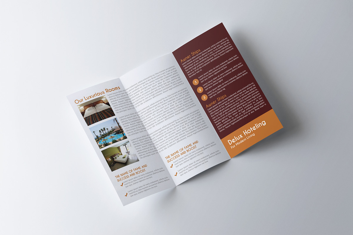 Hotel Trifold Brochure, a Brochure Template by Psd Templates (Photo 2 of 3)