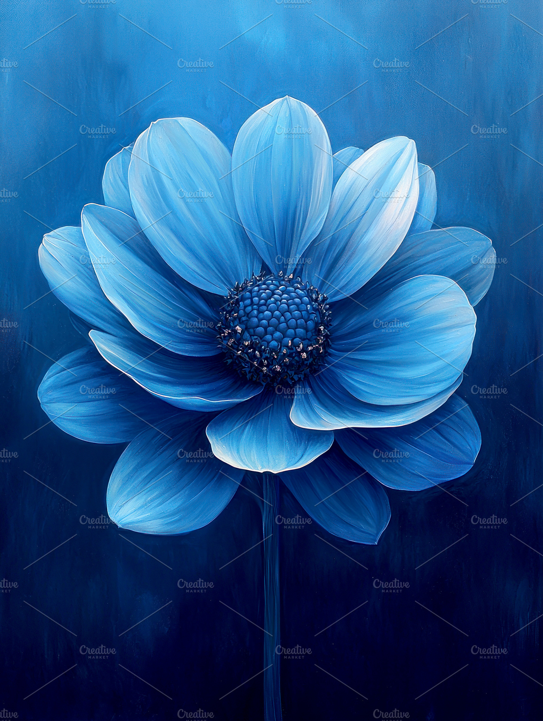 Elegant blue flower with layered petals and detailed texture on, a Nature Photo by José Manuel Gelpi
