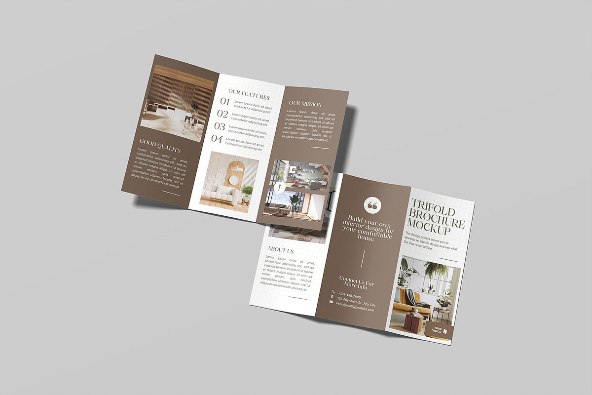 Trifold Brochure Mockup, an Advertising Mockup by graphicsecond (Photo 4 of 6)