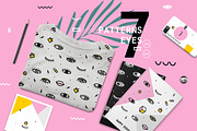 Pattern psychedelic eyes with lips, a Pattern Graphic by Fay_Francevna (Thumbnail 1 of 4)