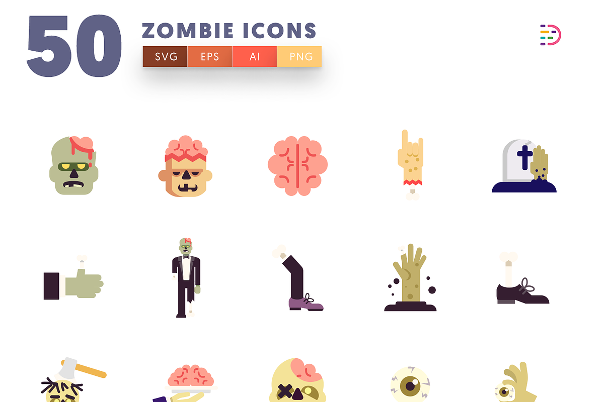 Halloween Zombie Icons | Download SVG, PNG, EPS Icons