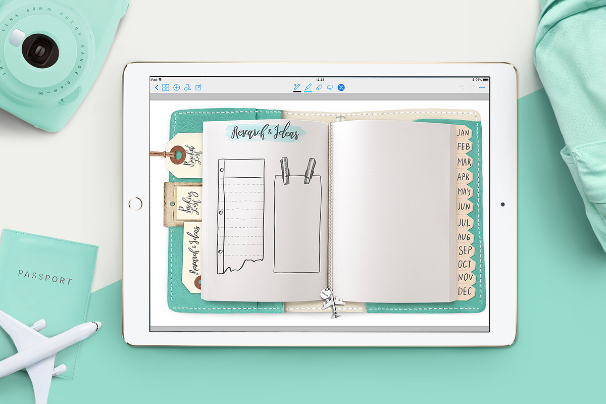 Digital travel journal, a Stationery Template by Kate Snitser (Photo 6 of 7)