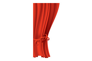 Red curtains realistic, an Illustration by Things for designers