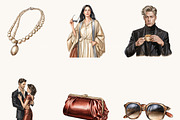 Watercolor Old Money Couple Clipart, a Person Illustration by BusyDaydesign (Thumbnail 5 of 9)
