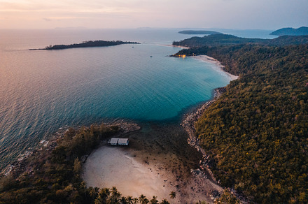 island dusk,The sea and bay on the island at dusk, a Nature Photo by Art Rachen