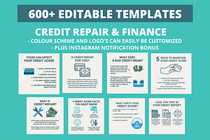 Credit Repair Instagram Templates