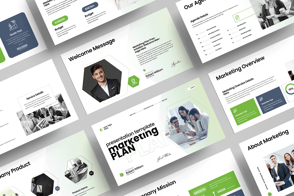 Marketing Plan Presentation, a Presentation Template by MightyDesign (Photo 1 of 8)