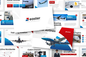 Easter Airlines Google Slides, a Presentation Template by Loin Studio