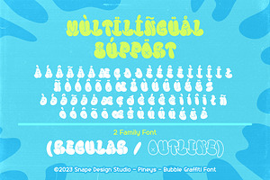 Pineys - Bubble Graffiti Font