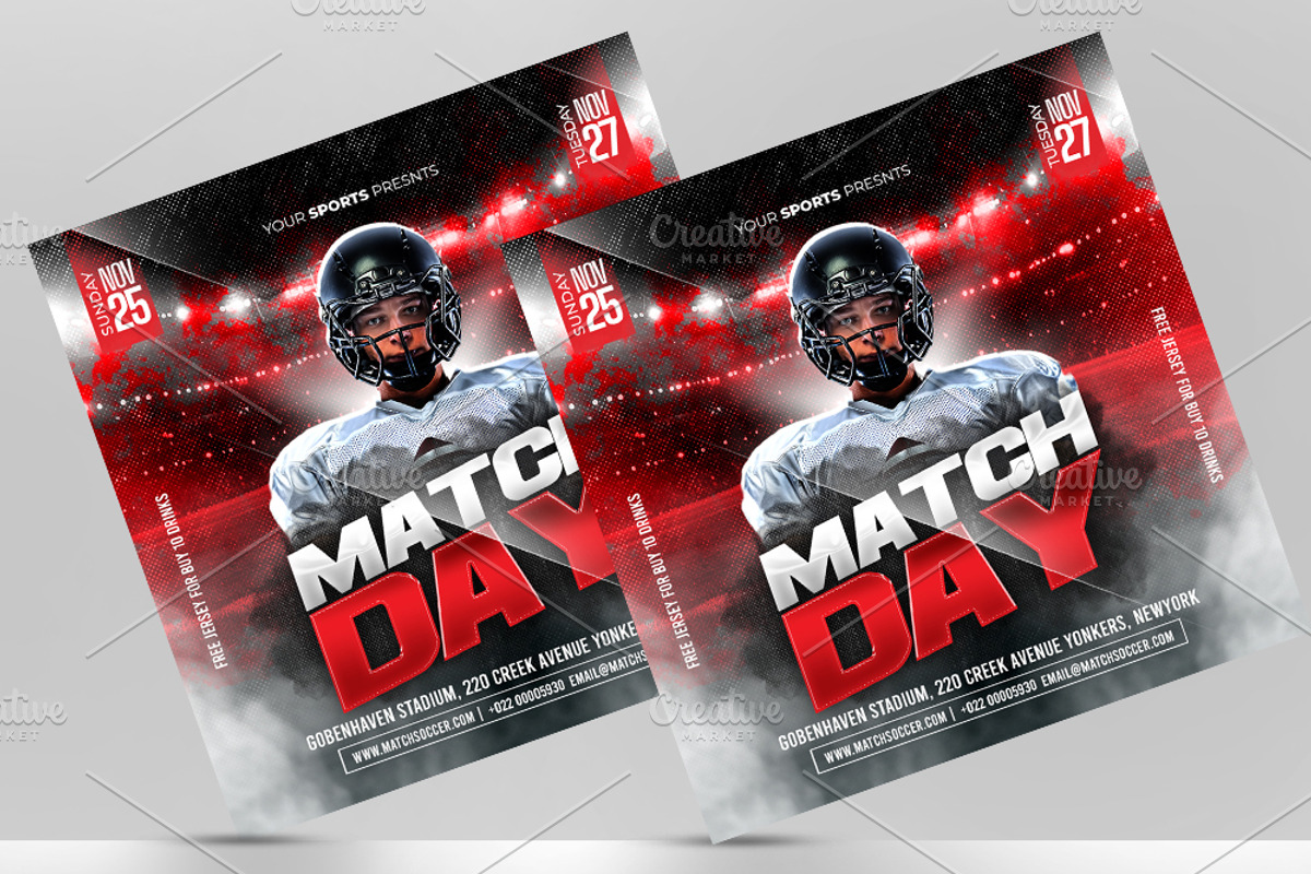 Football Match Day Flyer Template, a Flyer Template by Artonix (Photo 3 of 3)