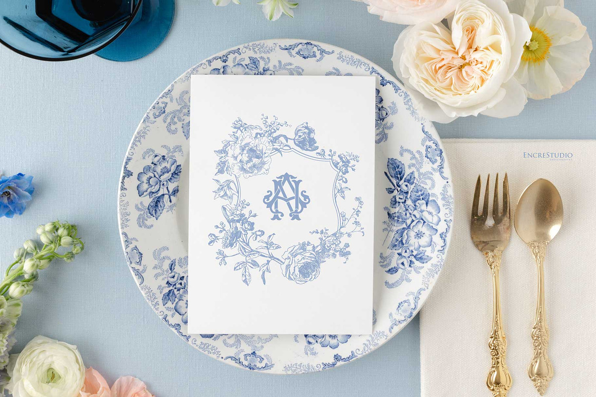 Peony Wedding Crest, an Object Graphic by Encre Studio (Photo 4 of 5)