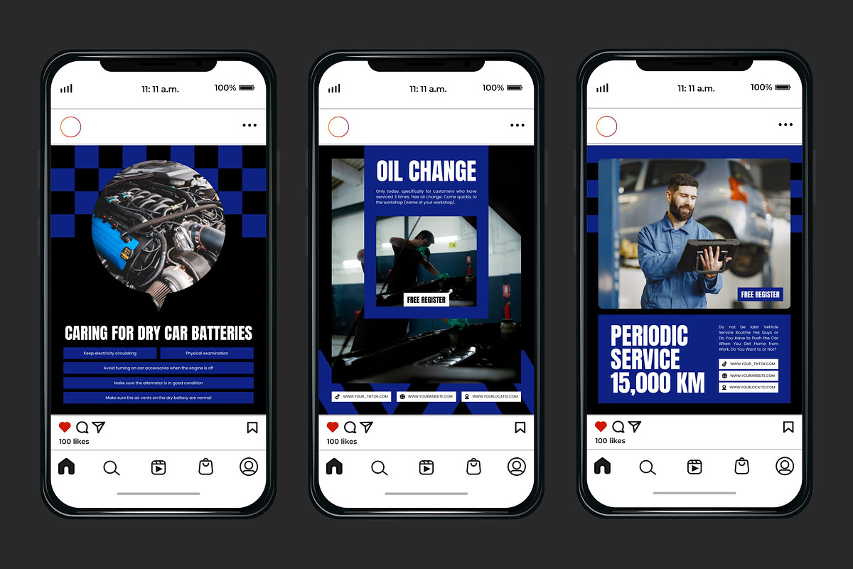 Automotive Blue Template, a Social Media Template by Kalubuak (Photo 6 of 10)