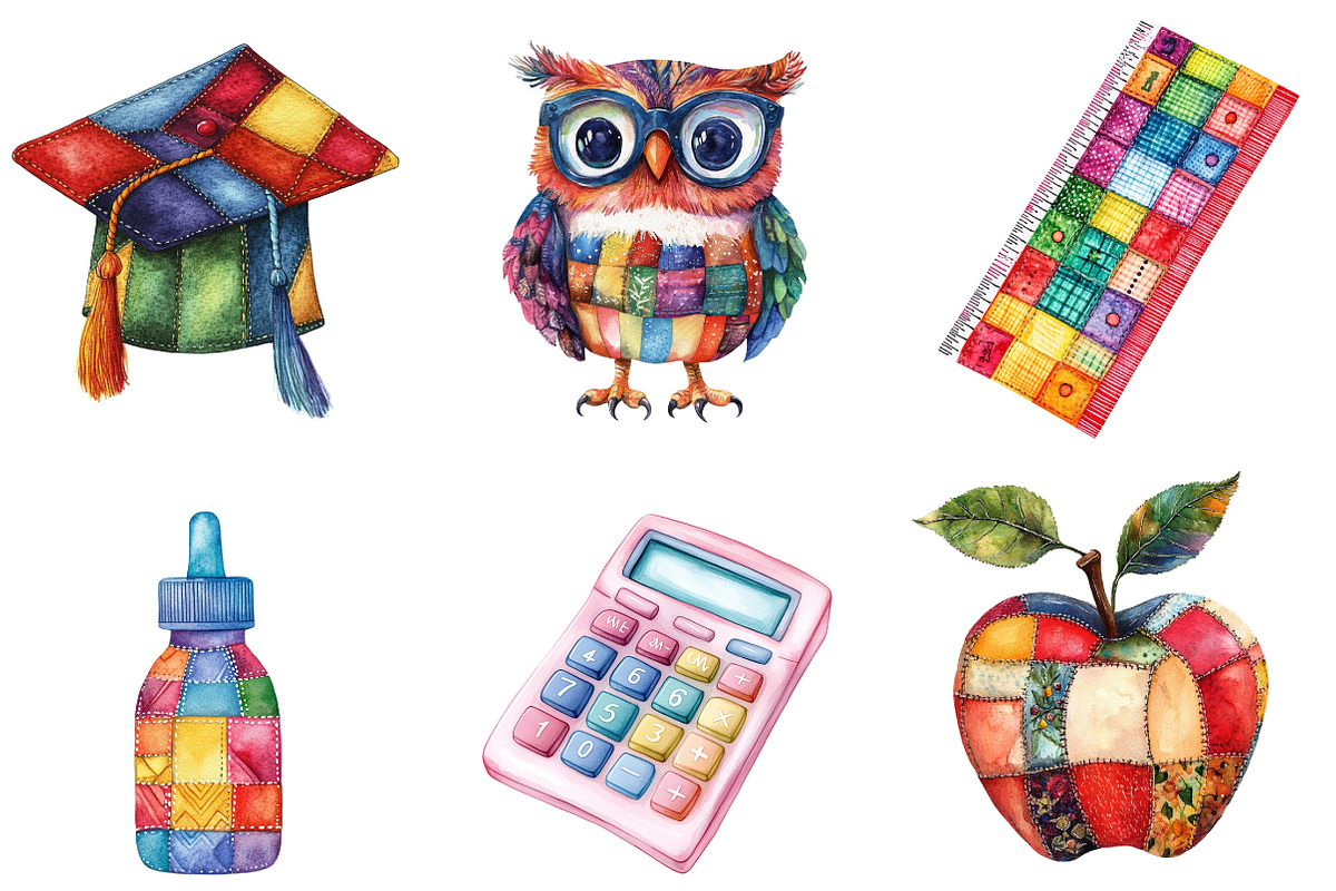 Patchwork Back to School PNG, an Illustration by SinaCreation (Photo 3 of 5)