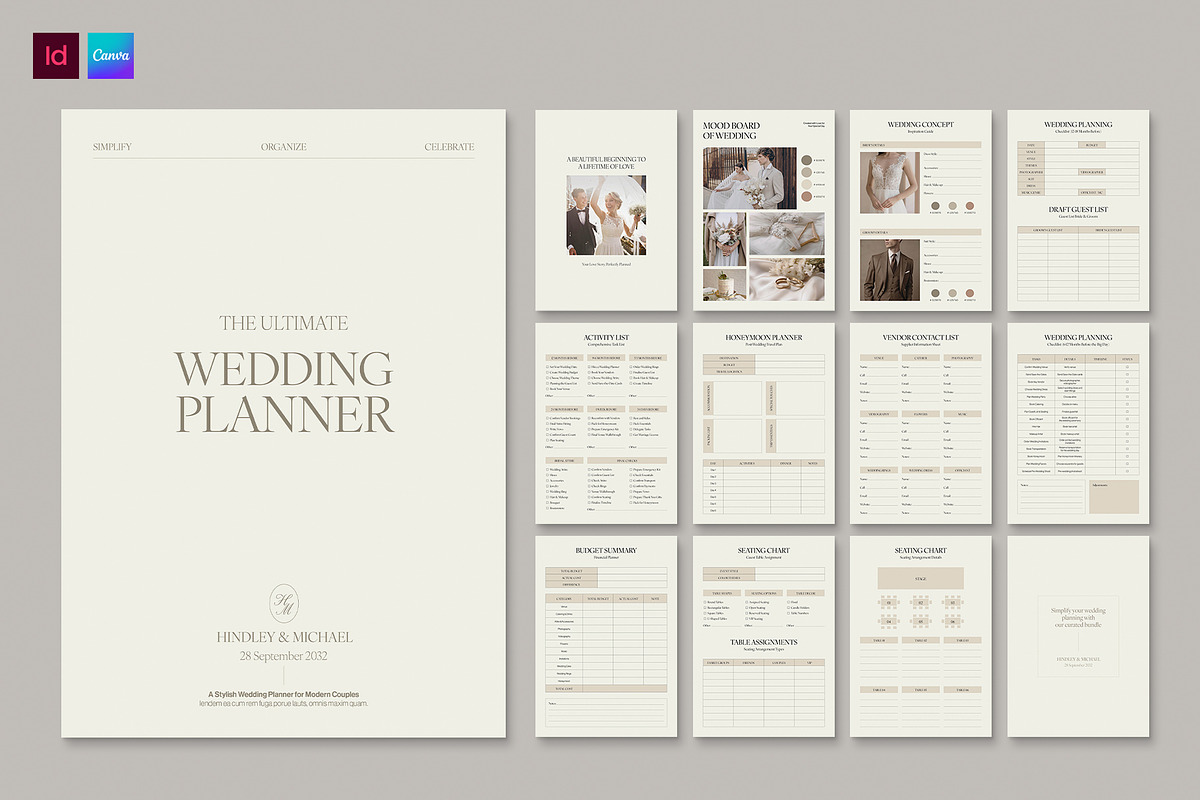 Wedding Planner Template, a Stationery Template by BrandPacks (Photo 1 of 6)