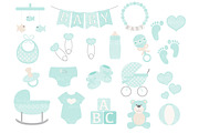 Aqua Baby Clipart, an Illustration by Amanda Ilkov (Thumbnail 2 of 2)